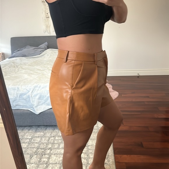 7 For all man kind faux leather shorts - Picture 2 of 4
